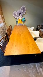 Mooie Massief Houten tafel - stalen onderstel  | UITVERKOOP, Ophalen, 200 cm of meer, 50 tot 100 cm, Zo goed als nieuw