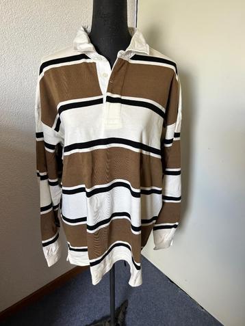 Gestreepte sweater met polo kraag mt XL z.g.a.n. beschikbaar voor biedingen