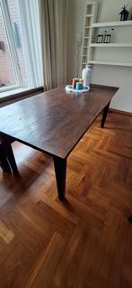 eetkamertafel met bank, Huis en Inrichting, Tafels | Eettafels, Ophalen, Gebruikt, Kersenhout, Klassiek / robuust
