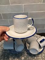 Kop en schotel blauw/wit (180825), Huis en Inrichting, Keuken | Servies, Ophalen of Verzenden, Zo goed als nieuw, Overige stijlen