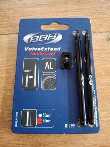 BBB Cycling ValveExtend BTI-99 Ventielverlenger 80mm Zwart beschikbaar voor biedingen