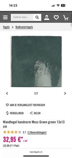 Mosgroene handvorm tegels, Ophalen, Nieuw, Minder dan 20 cm, Minder dan 5 m²