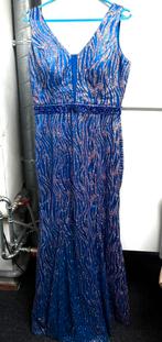 Avondjurk glitters blauw, Kleding | Dames, Gelegenheidskleding, Maat 38/40 (M), Galajurk, Blauw, Ophalen of Verzenden