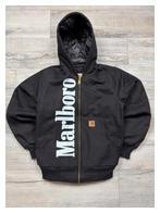 Marlboro x carhartt vintage jas zwart rework - M, Kleding | Heren, Jassen | Winter, Nieuw, Maat 48/50 (M), Zwart, Ophalen of Verzenden
