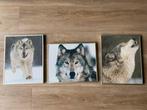 Pixel Hobby Schilderijen - Wolven - 3 stuks, Antiek en Kunst, Ophalen of Verzenden