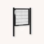 Enkele draaipoort dubbelstaafmat, zwart (80x100cm), Ophalen, Nieuw, Draaipoort, Minder dan 100 cm