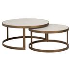 Salontafelset whitebone richmond, Huis en Inrichting, Tafels | Salontafels, Rond, Zo goed als nieuw, Minder dan 50 cm, 50 tot 100 cm