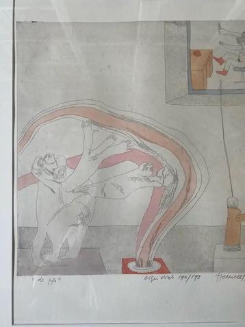 Henri de Haas - De Pijn, Litho 1972 beschikbaar voor biedingen
