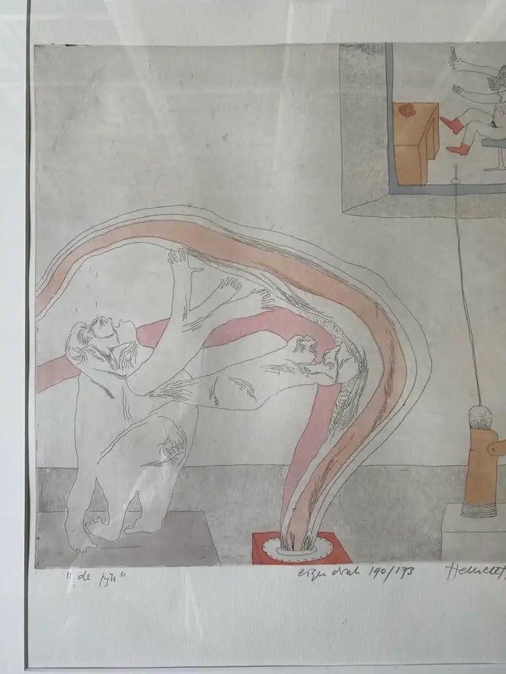 Henri de Haas - De Pijn, Litho 1972, Antiek en Kunst, Kunst | Etsen en Gravures, Ophalen