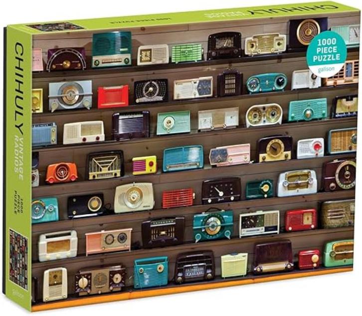Chihuly puzzel - Vintage Radios - 1x gelegd - COMPLEET!, Hobby en Vrije tijd, Denksport en Puzzels, Zo goed als nieuw, Legpuzzel