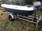 Visbootje tourbootje terhi yamaha 4pk 4t en trailer, Watersport en Boten, Vis- en Consoleboten, Gebruikt, Tot 10 pk, Ophalen of Verzenden