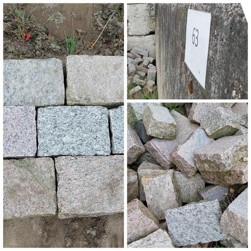 herbruik partij graniet (vak 63), Tuin en Terras, Tegels en Klinkers, Gebruikt, Overige typen, Natuursteen, 10 m² of meer, Ophalen