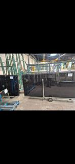 getint grijs glas gehaard, Tuin en Terras, Schuttingen, Ophalen of Verzenden, Zo goed als nieuw, Minder dan 3 meter, Minder dan 1 meter
