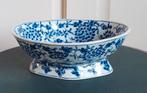 Antieke Blauw-Witte porseleinen Kom met Bloemenmotief, Antiek en Kunst, Ophalen of Verzenden