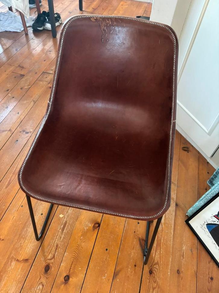 2 x sol y luna giron stoel bruin tuigleder, Huis en Inrichting, Stoelen, Gebruikt, Twee, Leer, Bruin, Ophalen