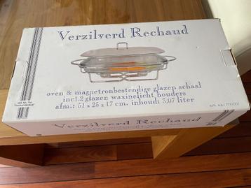 verzilverde rechaud warmhoudschaal beschikbaar voor biedingen