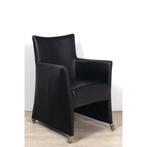 6 Bert Plantagie Shadow stoelen, zwart leer, Ophalen, Zwart, Leer, Zo goed als nieuw