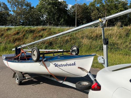 Flying Junior inclusief hand- en wegtrailer, Watersport en Boten, Open zeilboten, Gebruikt, Overige typen, 3 tot 6 meter, Polyester