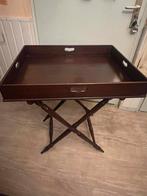 Antieke Bijzettafel, buttlertray met los dienblad., Huis en Inrichting, Woonaccessoires | Dienbladen, Ophalen, Zo goed als nieuw