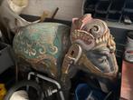 Te koop grote olifant van hout zie foto,,,,,, Antiek en Kunst, Ophalen