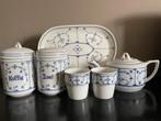 Jáger Saksische blauw servies schaal pot bekers, Antiek en Kunst, Ophalen of Verzenden