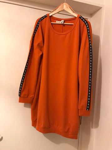 Miss Etam oranje bruin lange sweater jurk XL nieuw oto 68 cm beschikbaar voor biedingen