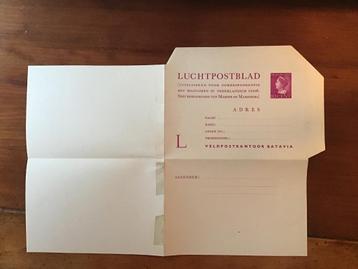 Luchtpostblad Batavia veldpostkantoor oud beschikbaar voor biedingen