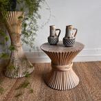 McGuire Rotan bamboe salontafel bijzettafel vintage, Ophalen, Minder dan 55 cm, Rond, ?