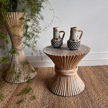 McGuire Rotan bamboe salontafel bijzettafel vintage beschikbaar voor biedingen