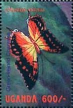 2000 Oeganda Fauna Insecten Vlinders en Motten, Postzegels en Munten, Postzegels | Thematische zegels, Ophalen of Verzenden, Dier of Natuur