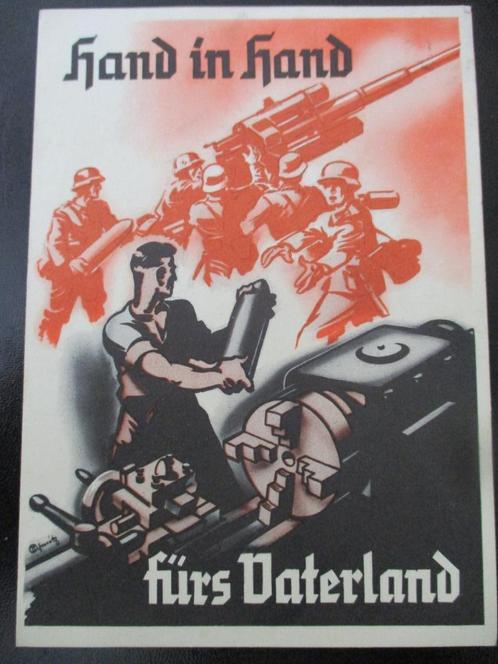 WO2 postkaart - Hand in Hand fürs Vaterland - 1940, Verzamelen, Militaria | Tweede Wereldoorlog, Landmacht, Foto of Poster, Duitsland