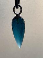 Ti Sento hanger blauwe kegel lichtdoorlatend, Sieraden, Tassen en Uiterlijk, Kettinghangers, Verzenden, Zo goed als nieuw, Blauw