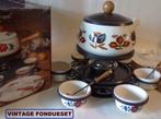 NIEUW retro vintage jaren 70 fondue stel set borden vorken, Ophalen of Verzenden, Nieuw, Brander, Fondueset