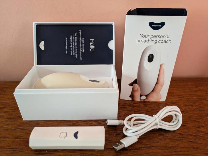 Moonbird Ademhaling breathing meditatie Coach - Nieuwstaat!, Sport en Fitness, Gezondheidsproducten en Wellness, Zo goed als nieuw