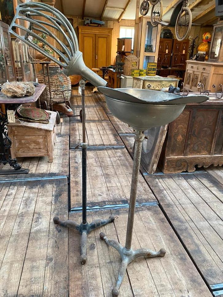 Antieke Kappersset met Spoelbak en Droogkap, Antiek en Kunst, Antiek | Overige Antiek, Ophalen