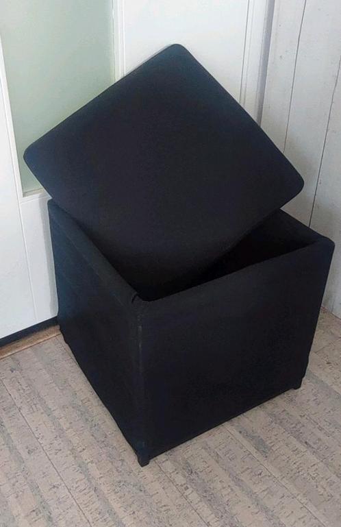 IKEA BOSNAS metalen textiel opberg poef / voetenbankje 36 cm, Huis en Inrichting, Banken | Voetenbanken en Poefen, Zo goed als nieuw