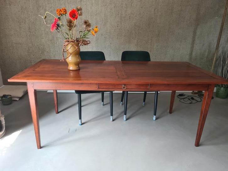 Mooie houten Eetkamertafel, Huis en Inrichting, Tafels | Eettafels, 50 tot 100 cm, 200 cm of meer, Rechthoekig, Kersenhout, Ophalen