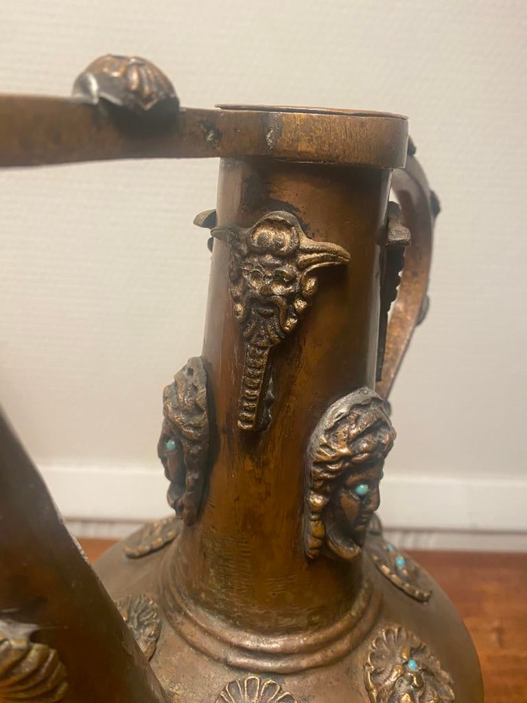 Antique eastern european Bronze Jug, Antiek en Kunst, Ophalen of Verzenden