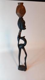 Afrikaans Houten Beeld Vrouw met Kruik, Ophalen of Verzenden