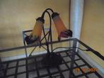 "Art Deco" stijl lamp met 2 originele -Art de France- kelken, Huis en Inrichting, Ophalen of Verzenden, Zo goed als nieuw, Glas