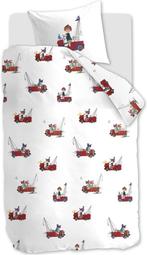 Dekbedovertrek Overtrek Kraanwagen Rood Fiep Beddinghouse, Jongetje of Meisje, Wit, Nieuw, Ophalen of Verzenden