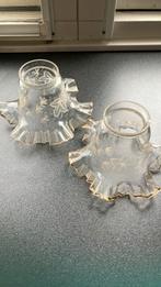 4 kristal geslepen antieke lampenkapjes, Ophalen of Verzenden, Zo goed als nieuw
