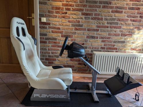 Playseat Evolution Wit Thrustmaster T300 RS GT Racestuur, Spelcomputers en Games, Spelcomputers | Sony PlayStation Consoles | Accessoires
