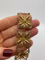 Z462 Prachtige zilveren filigrain armband goudkleurig, Sieraden, Tassen en Uiterlijk, Antieke sieraden, Ophalen of Verzenden, Zilver