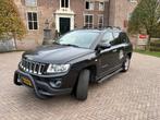 Jeep Compass 2.0 2WD 2011 Zwart Benzine Bull Bar, Auto's, Jeep, 450 kg, 74 €/maand, Zwart, Alcantara