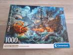 Clementoni 1000 stukjes puzzel - Piratenschepen, Ophalen of Verzenden, 500 t/m 1500 stukjes, Zo goed als nieuw, Legpuzzel