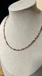 Toermalijn facet multi color zilver beschermt straling aura, Sieraden, Tassen en Uiterlijk, Kettingen, Nieuw, Ophalen of Verzenden