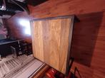Mangohout salontafel 70x70, Ophalen, 100 tot 150 cm, 50 tot 100 cm, Zo goed als nieuw