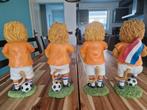 4x Tuinbeeld Leeuw Oranje WK EK voetbal tuinkabouter, Ophalen of Verzenden, Gebruikt, Kunststof, Dierenbeeld