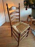 Vintage houten stoel met rieten zitting, Ophalen